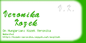 veronika kozek business card